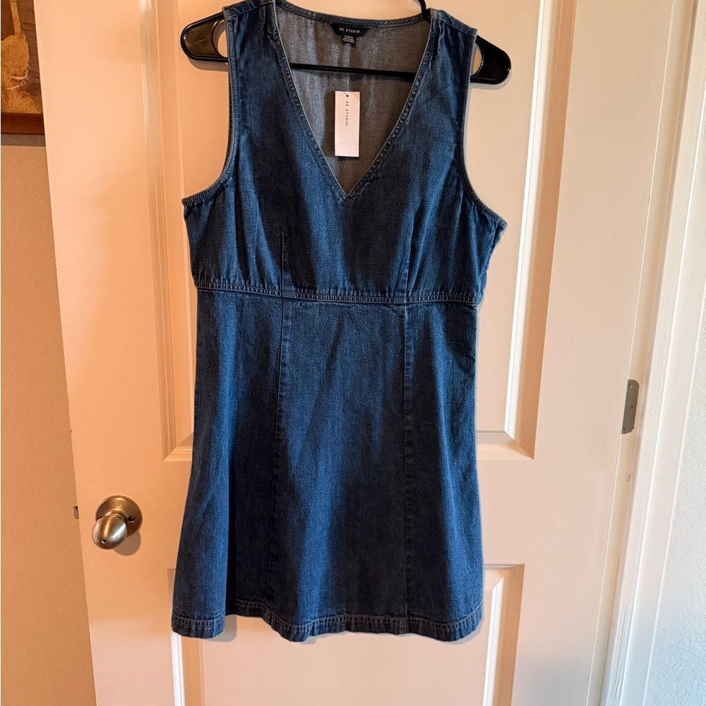 AE Studio Denim Sleeveless Dress